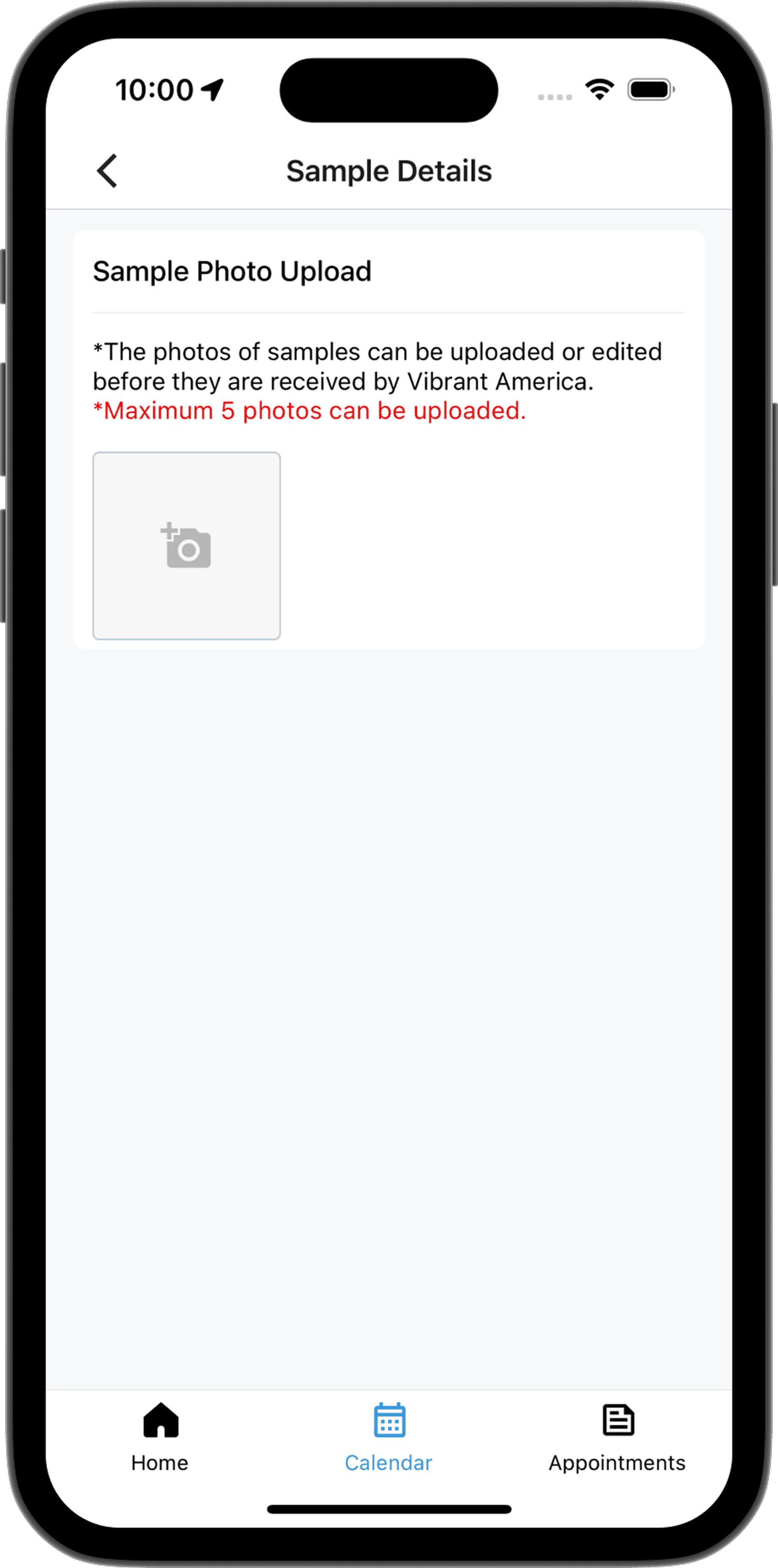 Upload sample photos